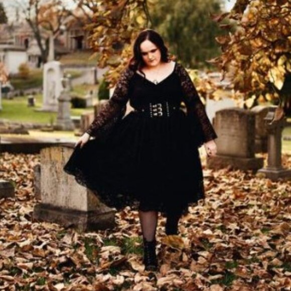 Festi Maxi Lace Bell Sleeve Tiered Dress - Picture 1 of 6